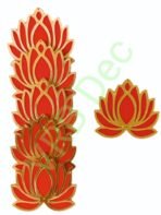 VRB DecTM Acrylic Lotus Flower Cutout | Lotus Cut-Out| DIY Rangoli Kit | Decoration for Diwali, Dashera | for Rangoli, Pooja, Decorations, Festival Gift, Wedding Decorations (Red, 12) - Fast Shipping to USA & Canada