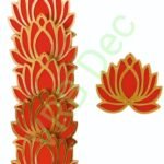 VRB DecTM Acrylic Lotus Flower Cutout | Lotus Cut-Out| DIY Rangoli Kit | Decoration for Diwali, Dashera | for Rangoli, Pooja, Decorations, Festival Gift, Wedding Decorations (Red, 12) - Fast Shipping to USA & Canada
