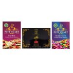 PUFF SMART Premium Herbal Flavor Pan Ras And Bubblegum With Coco-manara Coconut Charcoal_250g Combo (100% Tobacco And Nicotine Free) - Fast Shipping to USA & Canada