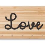 JaipurCrafts Premium Love Printed Wooden Key Holder (29 cm x 14.5 cm x 0.4 cm) - 7 Hooks - Fast Shipping to USA & Canada