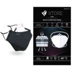 Xtore N-95 FDA CE Certified Antipollution Cotton mask | Reusable | Washable | Pack of 1 (Polka Dot Royal Black) - Fast Shipping to USA & Canada