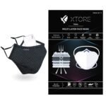 Xtore N-95 FDA CE Certified Antipollution Cotton mask | Reusable | Washable | Pack of 1 (Polka Dot Royal Black) - Fast Shipping to USA & Canada