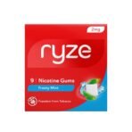 RYZE Nicotine Gum 2mg | Pack of 50 (450 gums) | Frosty Mint | Freedom from Smoking & Tobacco | Easy on Throat | FDA Approved | Sugar Free | Teeth Whitening - Fast Shipping to USA & Canada