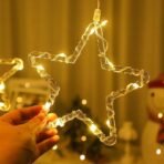 One94Store Fairy Star Curtain String LED Lights - 3 Meter Warm White Plug-in Decorative Lights with 96 LEDs, 8 Modes (5+5 Star Design) for Home, Festival, Diwali & Wedding Decoration - Fast Shipping to USA & Canada - Image 3