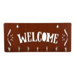 Sehaz Artworks Wooden Key Holder for Wall Slylish with 7 Hooks for Keys | Small_Welcome Design Key Stand for Home Decor Wall Decor Wall Room Decor Keys Stand - Fast Shipping to USA & Canada