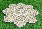 VRB Dec 1 Pcs Reusable Wooden Base and Rangoli Template mat, Brown, D-2, Religious - Diwali, Deepavali, Navratri, Pooja, Temple Decor, Rangoli Mat - Fast Shipping to USA & Canada - Image 3