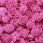 VRB Dec Artificial Small Foam Flowers Fake Foam Water Floating Flowers for Pooja Thali, Festival and Events, Home, Table, Badroom, Pooja Room, Diwali Decoration Items and DIY Craft (Dark Pink, 50) - Fast Shipping to USA & Canada