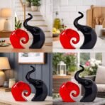 CraftVatika Home Decor, Home Decoration Item for Living Room, Elephant Pair Showpiece for Hall, Drawing Room,Valentine,Housewarming,Wedding,Birthday Gifts, Home Office Desk Wall Shelf Decor Items - Fast Shipping to USA & Canada - Image 2