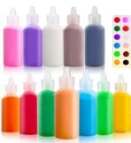 VRB DecTM 6 Pcs Rangoli Colour Powder Diwali Decoration Items for Home Decor/Rangoli Colours for Floor/Home Diwali/Navratri/Pongal/Pooja/Mandir Decor Creativity Ceramic (Pack of 6 Bottles - 80g Each) - Fast Shipping to USA & Canada