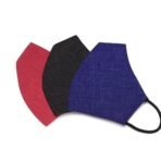 Xtore Breathable 2 Layer Cotton Reuseable & Washable Mask (Pack of 3) (Red, Black, & Blue, Without Valve, Pack of 3) for Unisex - Fast Shipping to USA & Canada