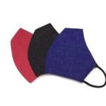 Xtore Breathable 2 Layer Cotton Reuseable & Washable Mask (Pack of 3) (Red, Black, & Blue, Without Valve, Pack of 3) for Unisex - Fast Shipping to USA & Canada