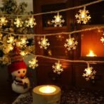 One94Store (Pack of 5 Snowflake String Fairy Lights - 14 LED, 3 Meter Warm White Waterproof Extendable Decorative Lights for Christmas Tree, Diwali, Home DECOR, Bedroom, Garden, Wedding - Fast Shipping to USA & Canada - Image 2