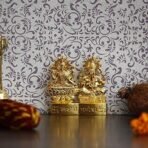 JaipurCrafts Laxmi Ganesh Gold Plated Statue - Idol for Car Dashboard, Home, Office DECOR, Gifting Decorative Showpiece, Temple Gift (Zinc, Golden)- 2.75 in x 2.75 in - Fast Shipping to USA & Canada - Image 3