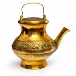 Seno Brass gangajali lota BrassWth Lid and toti | Chota Kalashi for Pooja, Temple, Brass Gangajal loti | Small Size kamandal (Pack of 1) Size- 3inch - Fast Shipping to USA & Canada