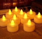 VRB Dec 24 Pcs Acrylic Flameless & Smokeless Decorative Candles Led Tea Light Candle Perfect for Gifting, Home, Birthday, Diwali, Christmas,Decorative Candles,Balcony, Birthday (Acrylic - 24 Pcs) - Fast Shipping to USA & Canada