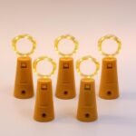 One94Store 20 LED Warm White Wine Bottle String Lights, 2M Copper Wire Fairy Lights, Battery Operated, Ideal for Bottles, Parties, Weddings, Home Decor - (Pack of 5) - Fast Shipping to USA & Canada