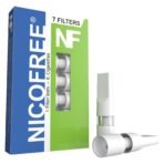 Nicofree | White | 35 Cigarette Filters, 5 Packs | Made with Toxin-free, Recycle-friendly Materials | Reduce Tar, Prevent Stains & Odour on Fingers | For Cigarettes, Dokha, Medwakh Pipe - Fast Shipping to USA & Canada