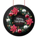 Webelkart Premium Merry Christmas and Happy New Year Printed Wall Hanging/Front Door Hanging for Home and Christmas Decorations Items - Fast Shipping to USA & Canada
