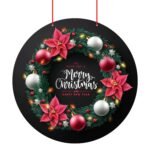 Webelkart Premium Merry Christmas and Happy New Year Printed Wall Hanging/Front Door Hanging for Home and Christmas Decorations Items - Fast Shipping to USA & Canada