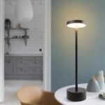 One94Store Metal Touch Control LED Table Lamp 3 Light Modes with Long-Press Dimming Brightness, Rechargeable & Cordless Modern Light for Bedroom, Dining Table, Caf? & Office (Matte Black) - Fast Shipping to USA & Canada