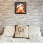 Sehaz Artworks 'Flower Pot_002 Modern' Wall Painting Frame (Fibre, 33.5 cm x 33.5 cm) - Fast Shipping to USA & Canada - Image 3