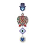 Xtore Decorative Wall Art MDF Wooden Hanger for Living Room | Bedroom | Office | Kitchen | Evil Eye | Nazar Raksha | With Turtle For Home Decor - Pack of 1 - Fast Shipping to USA & Canada