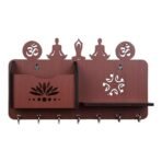 Sehaz Artworks Key Holder for Home | Key Hanger | Key Stand | Key Holders for Wall (7 Hooks, MDF Brown) - Fast Shipping to USA & Canada