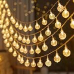 One94Store Crystal Ball String Lights - 14 LED, 3 Meter Warm White - Decorative Waterproof Fairy Lights for Indoor/Outdoor, Garden, Diwali, Christmas, Wedding, Party & Festival Decoration Pack of 1 - Fast Shipping to USA & Canada
