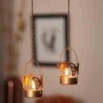 JaipurCrafts Decorative Aluminum Hanging Butterfly Tealight Hanging Candle Holders Combo Pack (Pack of 4), Metal - Fast Shipping to USA & Canada