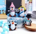 VRB Dec 1 Set Miniature Showpiece Set for Home Decor, car Dashboard,Valentine,Living Room,Gifts Figurines,Cake Decoration Items,Figurines for Home Decor. ((4 Pcs Snow Penguin)) - Fast Shipping to USA & Canada