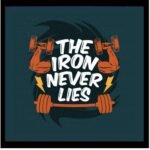 JaipurCrafts Gym Motivation Quote Photo Frame Without Glass for Wall, Office, Study Room Decoration (Synthetic, 10 x 10 Inches, Multicolour) - Fast Shipping to USA & Canada