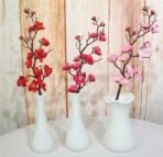 VRB DecTM 3 Pcs Artificial Cherry Blossom Flowers - Fake Plant for Home, Room, Office | Vase Decor | Decoration Items for Living Room (Pink) - Fast Shipping to USA & Canada - Image 4