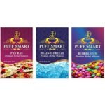 PUFF SMART Pan Ras, Brain-o-Freeze and Bubblegum Herbal Molasses (Set of 3) (100% Nicotine and Tobacco Free) - Fast Shipping to USA & Canada