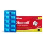 2baconil 2mg100 Nicotine Gums | Icy Mint Flavor | Sugar-Free | Quit Smoking & Chewing Tobacco/Gutkha | Nicotine Replacement Therapy - Fast Shipping to USA & Canada