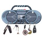 Webelkart Antique Wood HD UV Printed Radio Shaped Key Holder for Home/Office Decor,Key Chain Holder for Wall Decor,Key Stand for Home,Key Hanger (12" X 5.5" Inches) - Fast Shipping to USA & Canada