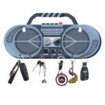 Webelkart Antique Wood HD UV Printed Radio Shaped Key Holder for Home/Office Decor,Key Chain Holder for Wall Decor,Key Stand for Home,Key Hanger (12" X 5.5" Inches) - Fast Shipping to USA & Canada