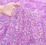 VRB Dec 1 MTR 40 Inch Net White Cloth for Decoration,Baby Photoshoot Props Cloth for Decoration,Parties,Costumes, Gift Packing,Party Decor,Backdrop for Wedding mandap,Pooja (Purple Tikli, 1 MTR) - Fast Shipping to USA & Canada - Image 2