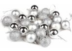 VRB Dec 24 Pcs Christmas Balls Ornaments Shatterproof Gold Xmas Trees Parties Decorations Balls for Holiday Wedding Party Decoration,with Hanging Hole (Silver 4 Cm) - Fast Shipping to USA & Canada