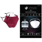 Xtore N-95 FDA CE Certified Antipollution cotton mask | Reusable | Washable | Pack of 1 (Polka Dot Maroon) - Fast Shipping to USA & Canada