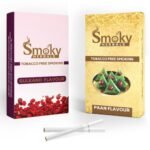 Smoky Herbals Pack of 2 Flavours 100% Tobacco & Nicotine Free Cigarette (PAAN - GULKAND) - 10Sticks x 2 - Fast Shipping to USA & Canada