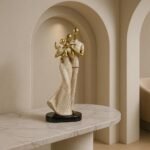 Xtore Stylish Loving Couple Resin Romantic Figurine Statue for Home Decor (Pack of 1, Golden Brown) - Fast Shipping to USA & Canada