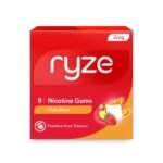 RYZE Nicotine Gum 2mg | Pack of 5 (45 gums) | Fruit Blast | Freedom from Smoking & Tobacco | Easy on Throat | FDA Approved | Sugar Free | Teeth Whitening - Fast Shipping to USA & Canada