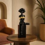 Xtore Modern Abstract Woman Figurine | Resin Home Decor Accent | Unique Art Piece for Living Room, Office, or Gallery | Contemporary and Stylish Design - Black - Fast Shipping to USA & Canada