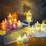 One94Store 6 Pcs Flameless and Smokeless Decorative Candles Transparent Acrylic Led Tea Light Candle for Christmas, Festival,Candles (6 Pieces, Multicolor, 2 cm) - Fast Shipping to USA & Canada - Image 5