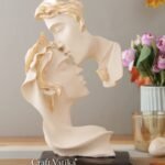 CraftVatika Human Face Couple Sculptures Showpieces Based on Modern Theme Abstract Design Art Figurines for Home Decor Living Room Decorative Display - Fast Shipping to USA & Canada
