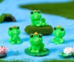 VRB Dec 1 Set Miniature Showpiece Set for Home Decor, car Dashboard,Valentine,Living Room,Gifts Figurines,Cake Decoration Items,Figurines for Home Decor. ((4 Pcs Cute Frog Miniature)) - Fast Shipping to USA & Canada