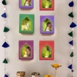 CraftVatika Jharokha Diyas Set of 6 Diwali Decoration Items, Wall Hanging Decor Items Home Decor Festive Decor Items, DIY Craft Traditional Jharokha Box for Hanging - Fast Shipping to USA & Canada
