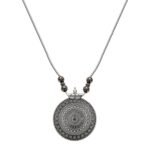 Xtore Oxidized Tribal Pendant Chain,Necklace,Jewellery set for women and girls (Silver) - Fast Shipping to USA & Canada