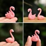 VRB Dec 1 Set Miniature Showpiece Set for Home Decor, car Dashboard,Valentine,Living Room,Gifts Figurines,Cake Decoration Items,Figurines for Home Decor. ((4Pcs Pink Flamingo Miniature)) - Fast Shipping to USA & Canada - Image 3