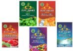 PUFF SMART Zafran Pan, Spring Water, Mint, Orange Chill and Bubblegum Herbal Molasses (Set of 5) (100% Tobacco and Nicotine Free) - Fast Shipping to USA & Canada